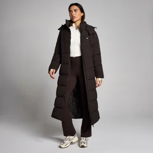Γυναικείο Μακρύ Μπουφάν MP Women's Maxi Padded Puffer - Κακάο - Size XS