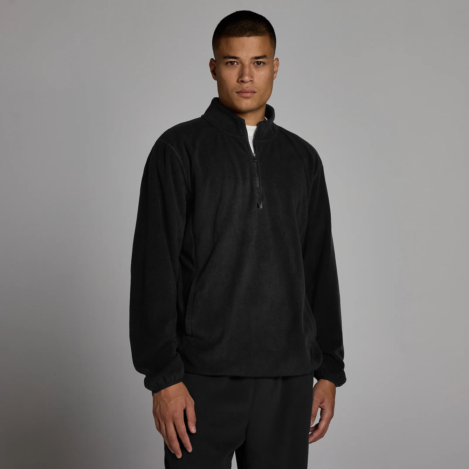 Fleece Μπλούζα MP με Φερμουάρ 1/4 για Άνδρες - Μαύρο - L Εικόνα 1