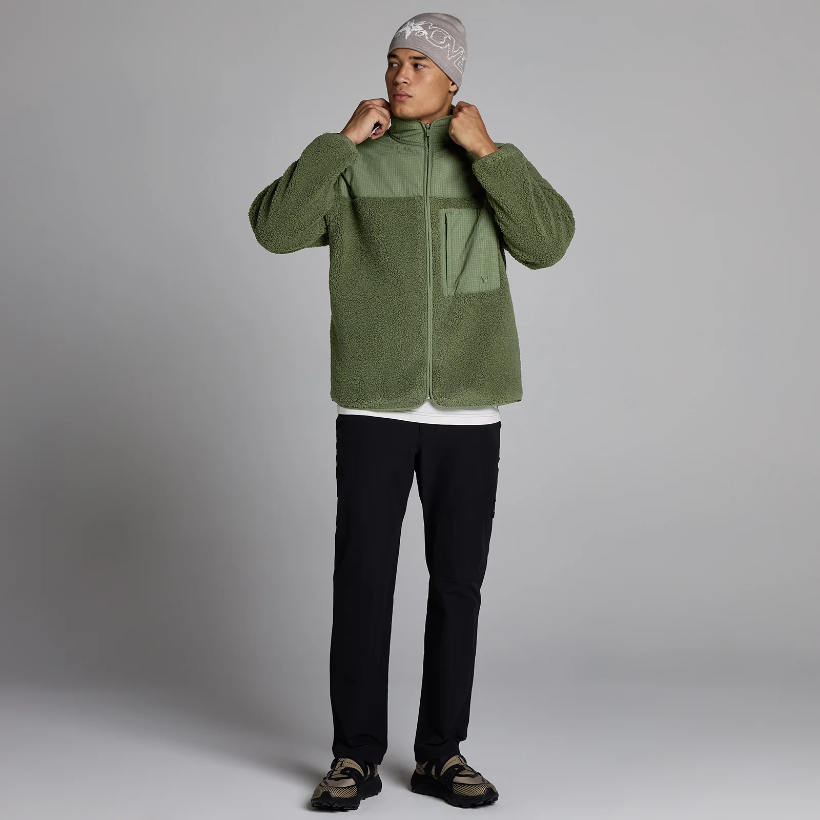 Borg Fleece MP για Άνδρες - Ξεπλυμένο Λαδί - XS Εικόνα 3