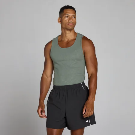 MP Ραβδωτό Φανελάκι Lift Muscle Fit για Άνδρες - Gunmetal