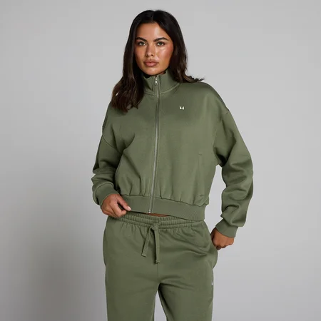 MP Γυναικείο Bomber Jacket Basics με Φερμουάρ - Ξεβαμμένο Λαδί