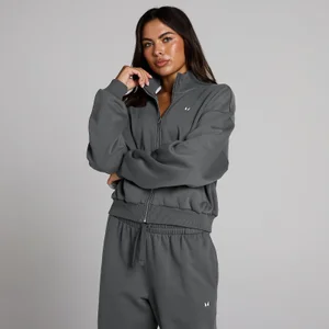 MP Γυναικείο Bomber Jacket Basics με Φερμουάρ - Σκούρο Γκρι - Size XS