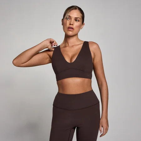 Αθλητικό Σουτιέν MP SculptForm Γυναικείο V-Neck Longline - Κακάο