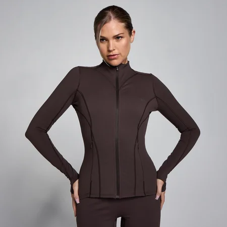 MP Women's SculptForm Zip Through Jacket - Κακάο