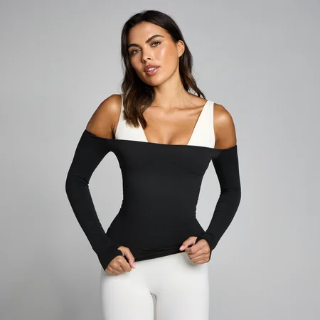 MP Γυναικεία Tempo Off The Shoulder LS Τοπ - Μαύρο