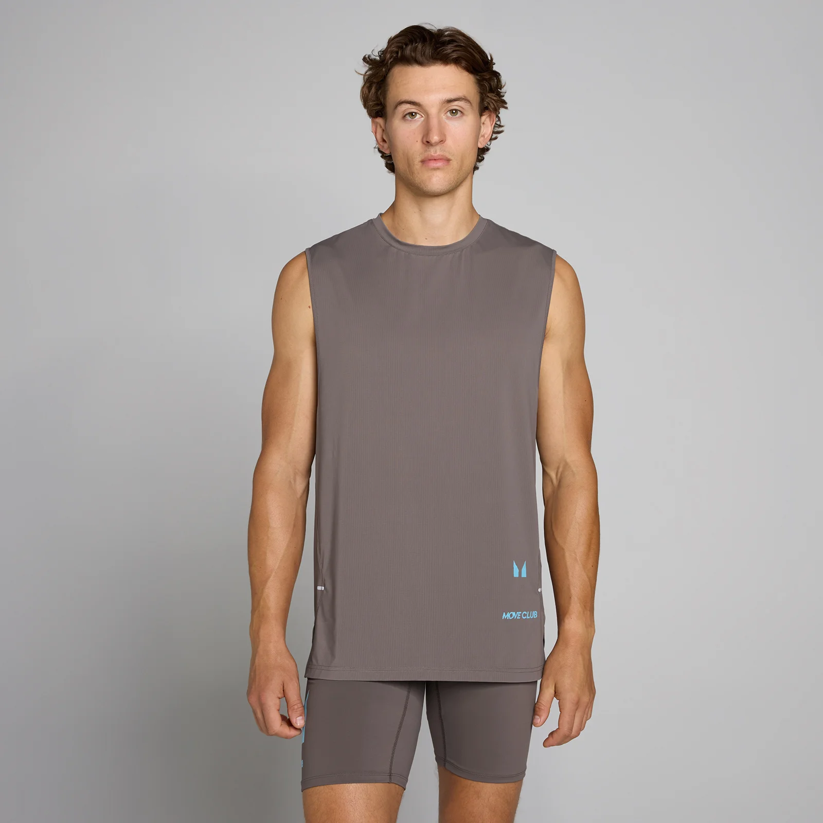 MP Men's Hybrid Mesh Tank - Γκρι ανοιχτό - S Εικόνα 2
