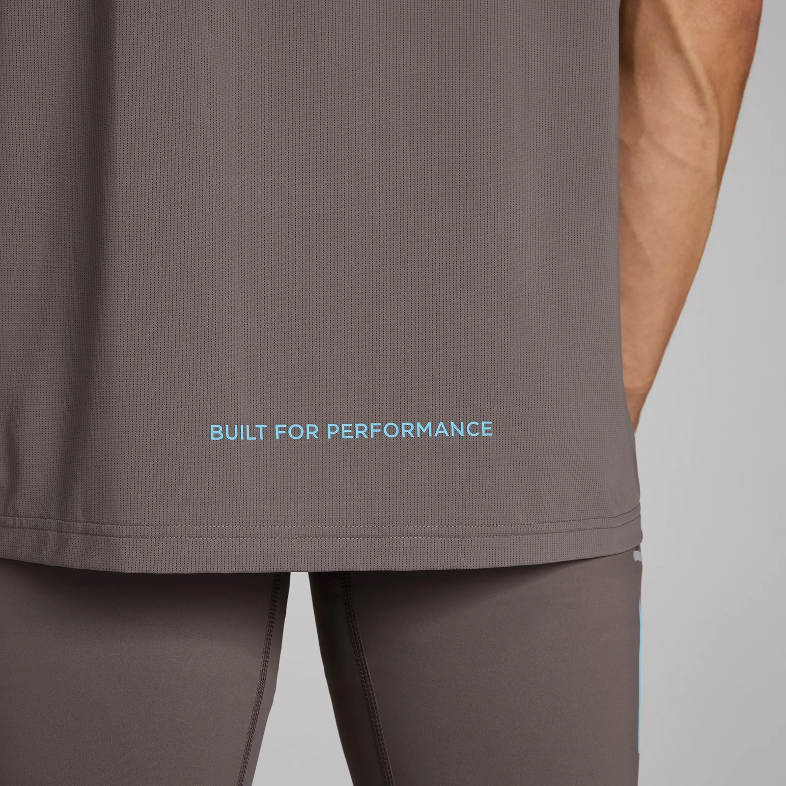 MP Men's Hybrid Mesh Tank - Γκρι ανοιχτό - S Εικόνα 4