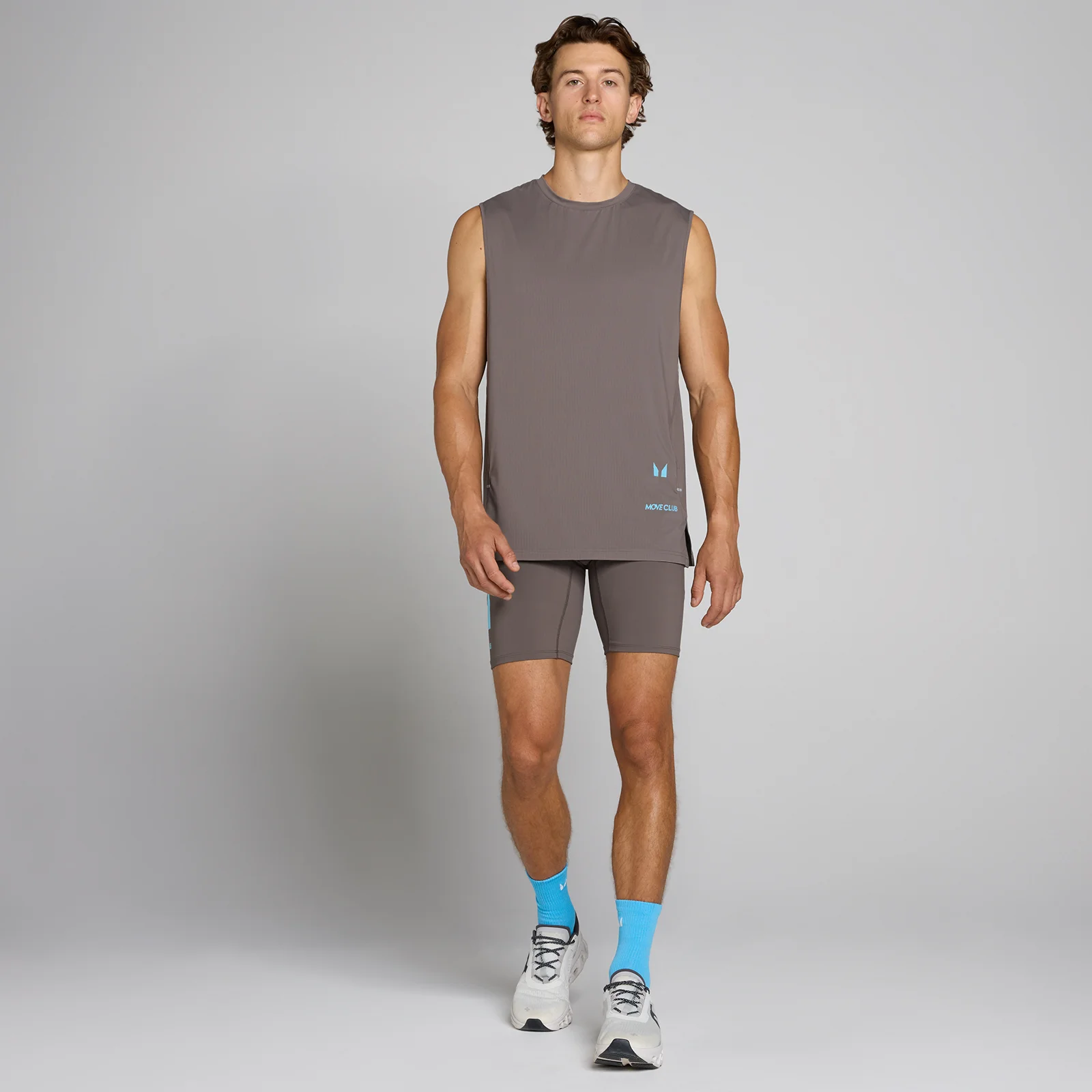 MP Men's Hybrid Mesh Tank - Γκρι ανοιχτό - S Εικόνα 3