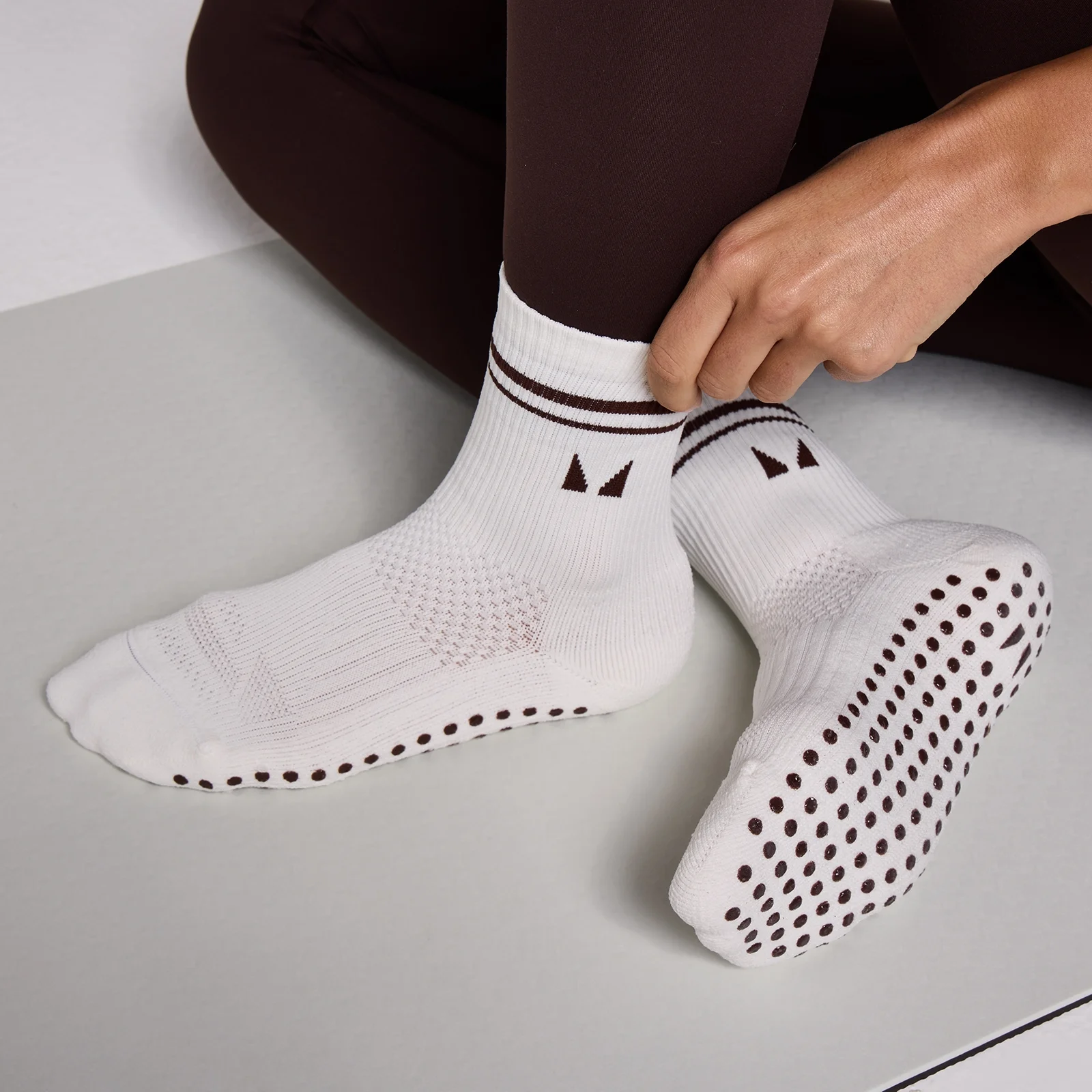 MP Pilates Socks (2 pack) - Cocoa/Pearl - UK 2-5 Εικόνα 3