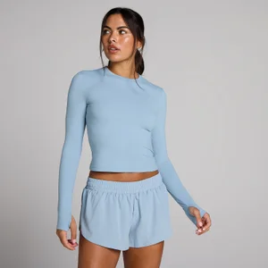 MP Women's Tempo Long Sleeve Top With Thumbholes - Denim Blue - Size XS