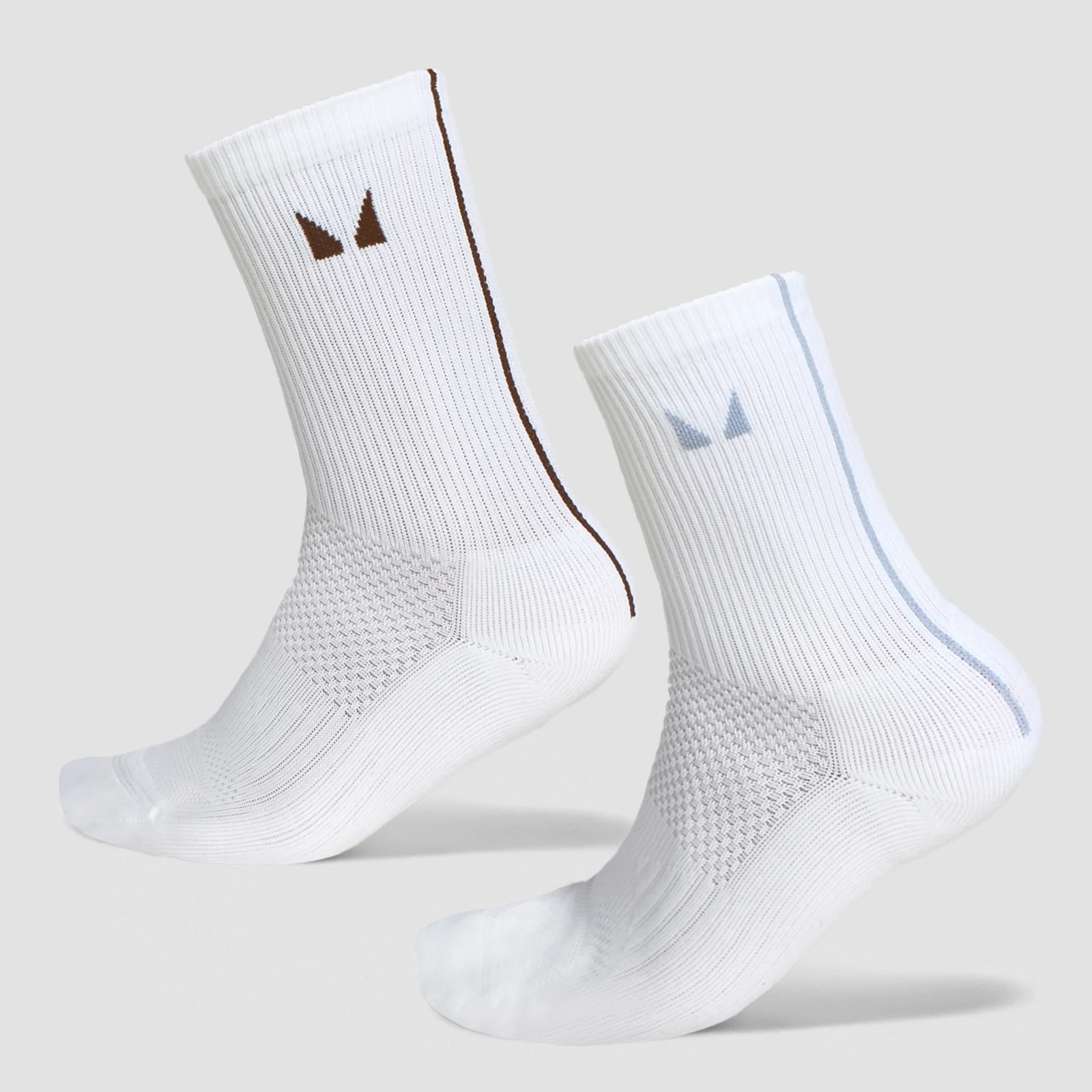 MP Stripe Running Socks (2 Pack) - Milk Chocolate/Denim Blue - UK 2-5 Εικόνα 1