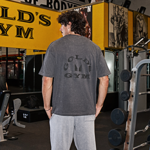 MP X Gold's Ανδρικό Washed Graphic Oversized T-shirt - Washed Coal - Size XS