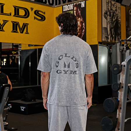 MP X Gold's Ανδρικό Washed Graphic Oversized T-shirt - Steel Blue