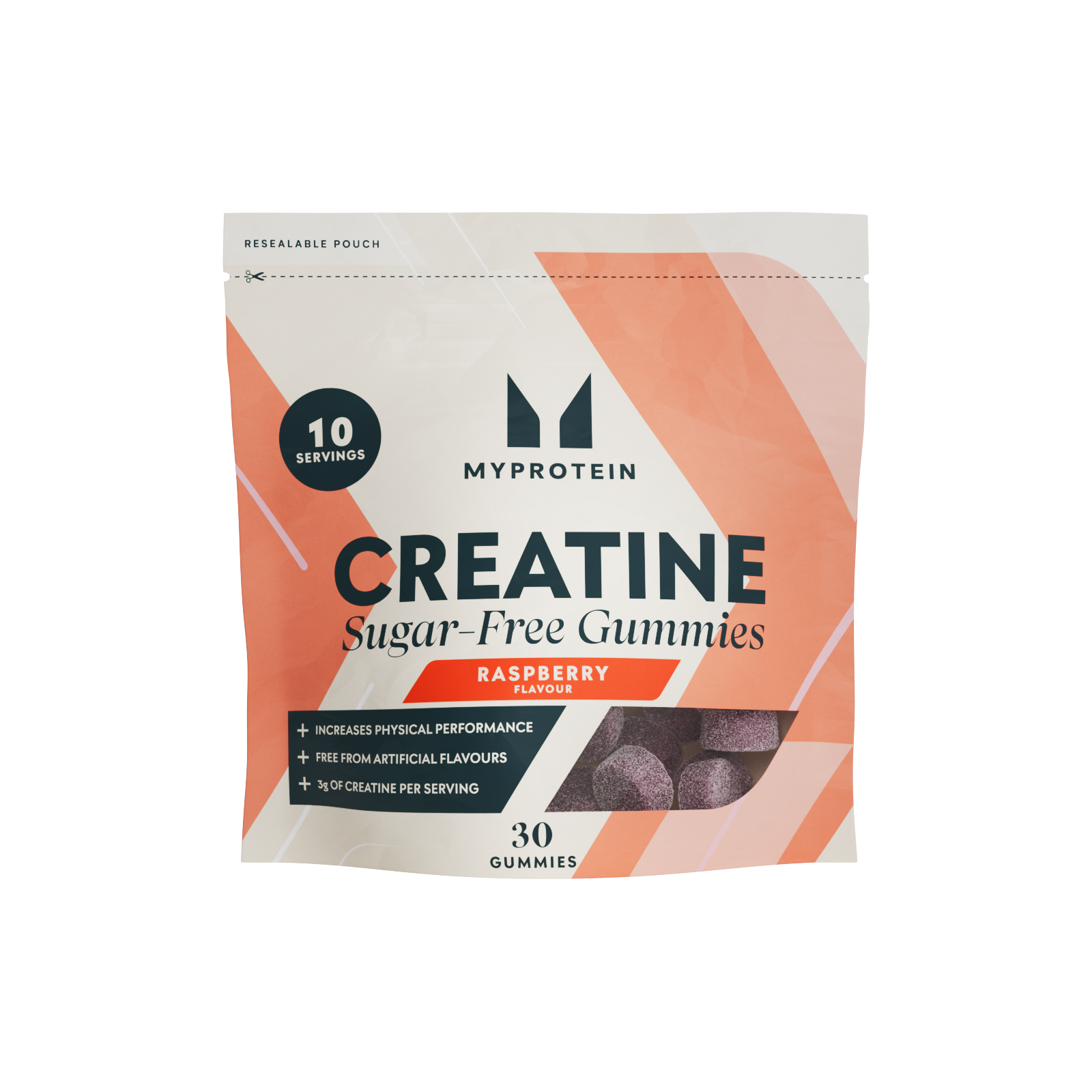 Sugar-Free Creatine Gummies χωρίς Ζάχαρη - 30 Gummies - 10servings - Σμέουρο Εικόνα 1